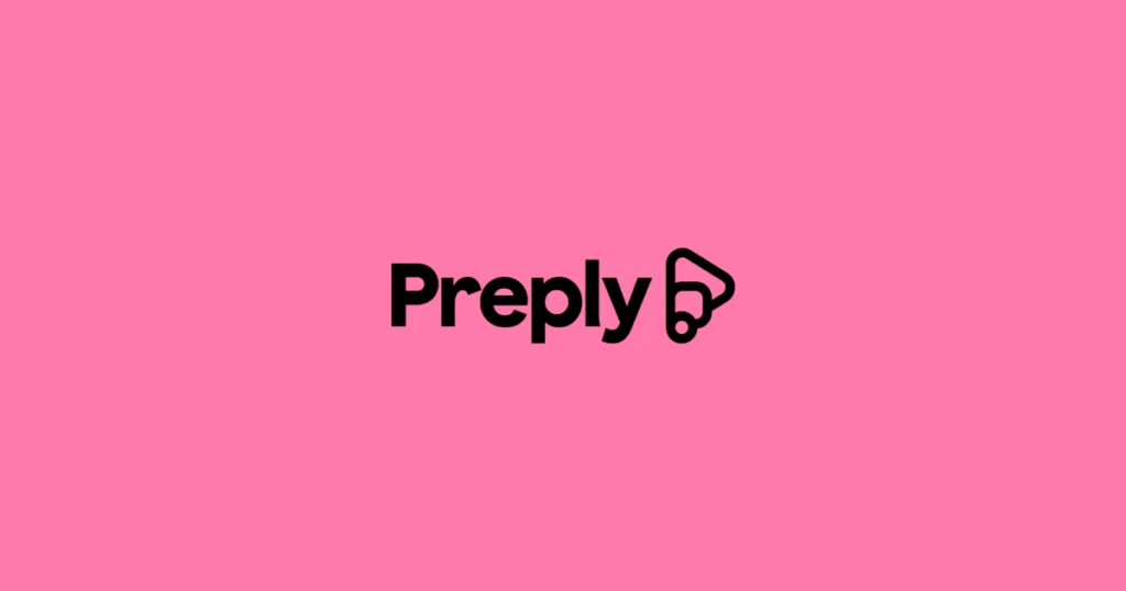 Preply Logo on a Pink Background